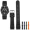 Gummiband für Seiko Prospex SKX Taucheruhren, 22 mm, 20 mm, Ersatz-Uhrenarmband mit Schnalle für Seiko Prospex Taucheruhr, Gummi-Uhrenarmband, mehrere Farben (22 mm, Schwarz)