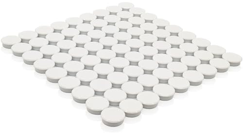 PYJLBX Fridge Magnets - 80 Pack Small Strong Magnets - Heavy Duty Whiteboard Magnets for Crafts, Mini Cute Round Refrigerator Magnet for Kitchen, Office | Decorative Magnetic Dots for Adults (White)