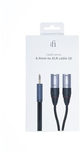 iFi 4.4mm to XLR Cable SE – Balanced to Dual XLR Male Cable | Oxygen-Free Copper Conductors | RFI/EMI Noise Guard | Gold-Plated Connectors | RoHS Compliant
