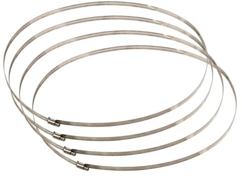 Große Metall-Schlauchschellen, Edelstahl, Rohrschellen, 600 mm, verstellbare Luftführungsschellen zur Sicherung von Schläuchen und Rohren, 4 Stück