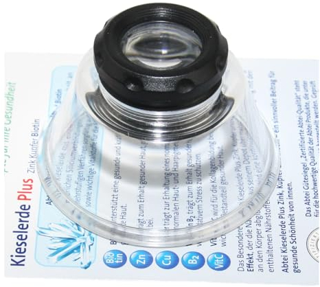 EasY Magnifier Stand Lupe 10fache Vergrößerung | Juwelierlupe mit Einstellbarer Brennweite | Vergrößerungsglas mit Ständer für Münzen Uhrmacher | 36 Dioptrien