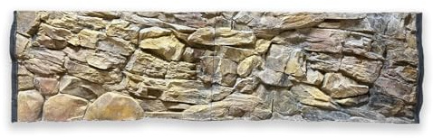 ZooPaul 3D Aquarium Rückwand Struktur Stein 200x60 cm Aquarienhintergrund Hintergrund Terrarium Dekoration