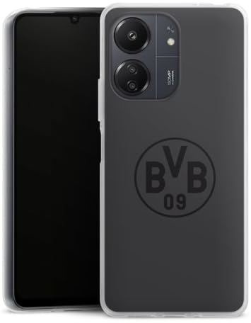 DeinDesign Silikon Hülle kompatibel mit Xiaomi Redmi 13C 4G Case transparent Handyhülle Borussia Dortmund Logo BVB