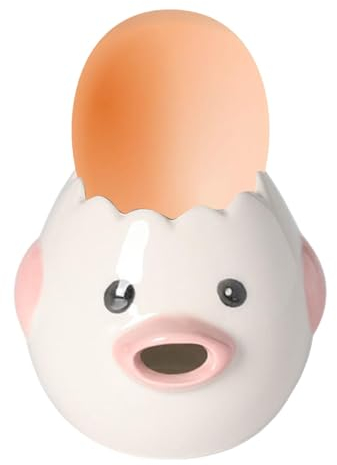 Egg Separators for Yolk | Ceramic Cartoon Chick Raw Eggs Separator,Cute Mini Egg White & Yolk Separator Tool, Vomiting Chicken Design Kitchen Gadget Baking Assistant Tool for Eggs