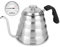 Gooseneck Pour Over Kettle for Coffee and Tea with Thermometer Hand Drip Kettle Precision Flow Spout Goose Neck Jug for Induction Stovetop (Silver, 1200ml)