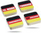 60x Gemischte Bierdeckel - Deutschland Deko Dekoration Set Fanartikel Tischdekoration für Fußball WM, EM (60x Bierdeckel Deutschland)
