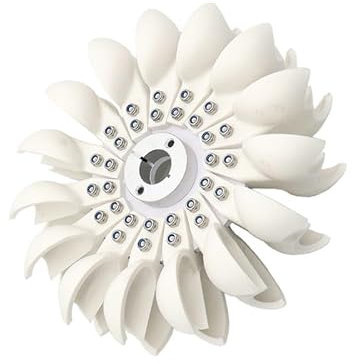 VIGAN 1 girante Pelton Impact Water Wheel fai da te generazione di energia idroelettrica girante rotonda generatore idroelettrico girante (96 mm x 29 mm x 8 mm)