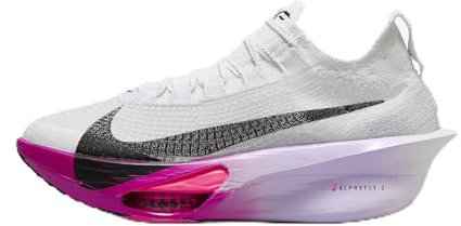 Nike Alphafly 3 Women's Road Racing Shoes (FD8315-100, White/Purp), White/Purple Agate/Vivid Grape/Black, 7 UK