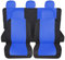 Susy Shop Housses de siège de voiture universelles, avant et arrière, compatibilité universelle montage simple (A23-set complet, bleu royal)