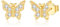 Jrêveinfini Schmetterling Ohrringe Gold Silber 925 Stecker Damen Mädchen Kinder Teenager, Schmetterling Schmuck Ohrringe Ohrstecker Hypoallergen Nickelfreie, Geschenke für Frauen Mädchen Mama