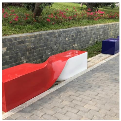 Outdoor-Bänke, Fiberglasfaserverstärkter Kunststoff, Freizeitstuhl, einfacher Einkaufszentrum, öffentlicher Ruhebereich, Sitzgelegenheit, Freizeit, kreative Drehsitzbank, Outdoor-Terrassenstühle (weiß