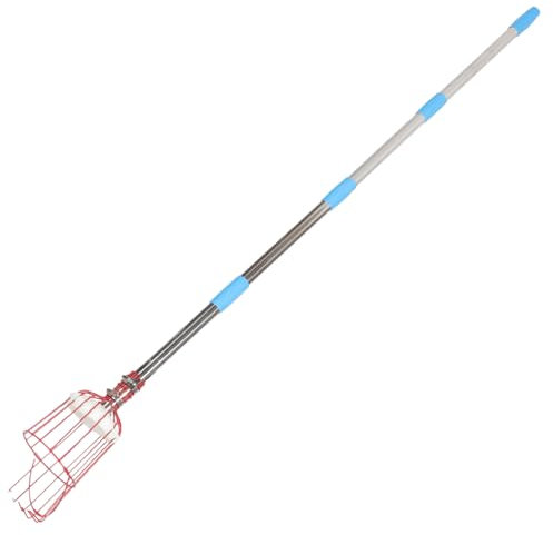 FUNOMOCYA 1satz Abnehmbarer Obstpflücker Mit Edelstahlstange Hochleistungs-gartenwerkzeug Für Obsternte Teilige Konstruktion Für Obstgärten Parks Und Farmen Rot Silber