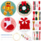 JSRQT Kit de Sous-verres Punch Needle de Noël, 4 Pièces Kit Démarrage de Broderie Aiguille Perforée pour Débutant Adultes, DIY Craft Broderi Noël avec Outil