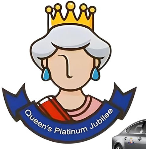 Queen-Elizabeth-Aufkleber, Queen-Elizabeth-Autoaufkleber, Gedenk-Fensteraufkleber, patriotischer LKW-Aufkleber für Flaschen, Laptops