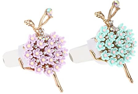 TINEASUR 2stücke Diamant Ballet Mädchen Clip Für Auto Luftausströmer Parfüm Ornament Stilvolle Auto Deko Aromatherapie Diffuser Für Frischen Duft Im Innenraum