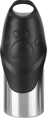 Ziiphon Botella de Agua PortáTil para Perros - Botella de Agua de Viaje para Perros de Acero Inoxidable para Mascotas Caminar al Aire Libre, Senderismo, Viajes, 500 Ml