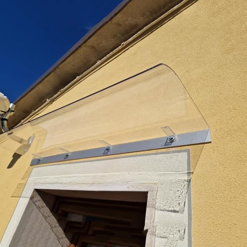 Clear Polycarbonate Front Door Awning 50x200cm UV Rain Snow Protection for Outside Window/Patio Roof Transparent Sun Shutter Canopy