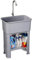 GHHDPDMJ Station de Lavage des Mains Autonome, évier extérieur Portable, évier Utilitaire en Plastique, évier de buanderie avec Planche à Laver, évier de Camping, évier pour buanderie, sous-Sol, Camp