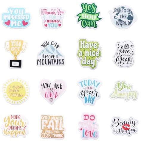 16pcs Inspirational Magnets, Positive Saying Motivational Affirmation Quotes Magnets for Fridge Accessories Mental Health Magnetic for Refrigerator Locker Decorations Kitchen Office School Whiteboard