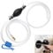 Siphon Pump for Gasoline Gas Oil Fuel Petrol Diesel Fluid Water Fish Tank,Gas Siphon Hose Pump,Fuel Siphon Pump with 2 Durable PVC Syphon Hoses with Hose Clip,Metal Buckles (syphon pump 001)