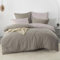 Nesture Bettwäsche 155x220 2teilig Taupe/Beige Bettwäsche Sets Microfaser Wendebettwäsche 155 x 220, weich & bügelfrei 1 Bettbezug + 1 Kissenbezug 80x80cm mit Reißverschluss