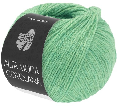 LANA GROSSA Alta Moda Cotolana | Edles Kettengarn aus 45% Schurwolle (Merino superwash), 45% Pima Baumwolle & 10% Polyamid| 50g Wolle zum Stricken & Häkeln | 150m Garn FB 62