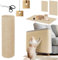 YUJUVI 300cmx40cm Katze Kratzmatte Selbstklebend Kratzbretter Kratzschutz Sofa Katze Trimmbare Kratzmatte Katzen DIY Kratzbrett Weiß für Katzen Bäume Wand Möbel und Couch Schutz (Khaki)