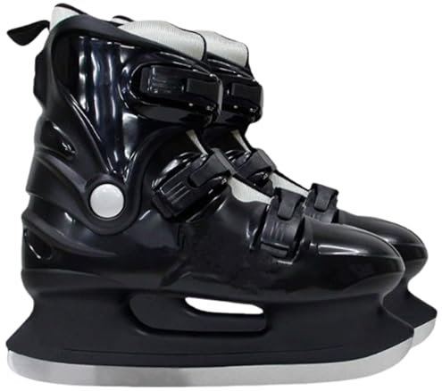 Jugend Eishockey Schlittschuhe,Optimaler Halt & bequemer Komfort für Anfänger Männer und Frauen,Warmes Futter Antikollisions-Zehenkappe Dreifache Kompressionsschnallenriemen für Eislaufbahnen