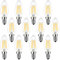 ANWIO E14 Kerze LED Lampe für Kronleuchter, 4W Ersetzt 40W Glühbirne, 470 Lumen Leuchtmittel, Warmweiß 2700K, Filament Fadenlampe, Glas, nicht dimmbar (12er Pack)