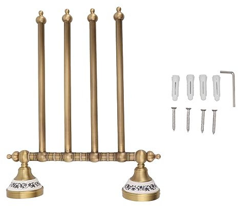 Porte-serviettes mural pivotant en laiton pour salle de bain