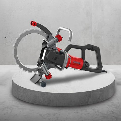 370MM Concrete Ring Saw, 8800W Brushless Concrete Saw with Water Fed Dust Suppression, Cutting Depth 270mm, Handheld Electric Wall Cutter for Concrete, Marble, Steel, Brick, Granite