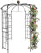 Gartenpavillon aus Metall, Durchmesser 200 x 296 cm, Vogelkäfig-Form, Pergola-Pavillon für Hochzeitszeremonie, Kletterpflanze, Stützung im Freien, Schwarz