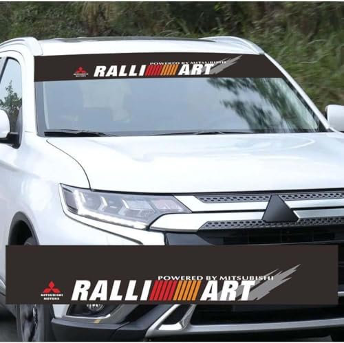 NMQDFRER Frontscheiben Aufkleber für Mitsubishi,Windschutzscheiben Decal Vinyl Banner Auto Scheiben Dekoration Fahrzeug Fenster Aufkleber,D