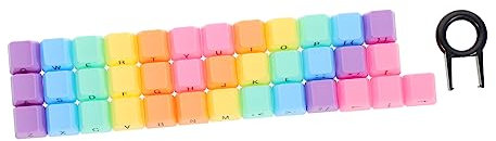 Veemoon Keyboard Key Caps Mechanical Keyboard Abs Keycaps Height Rainbow for Home Computer Diy Keycaps Kit Supply