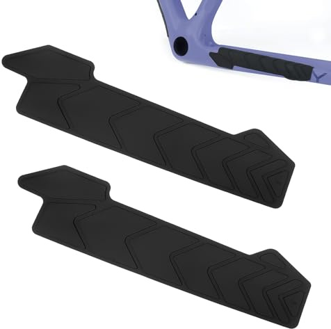 2 Pcs Mountain Bike Chainstay Protector MTB Stickers, Bike Chain Guard Protector Silicone Adhesive, Durable & Lightweight, Protects Frame from Chain Slap Scratches Paint Chips for Mountain Bikes