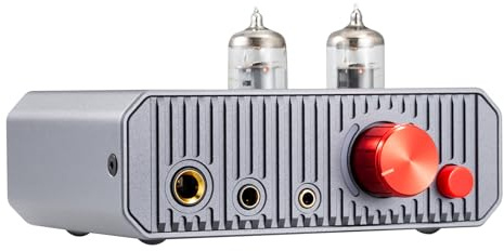 Dpofirs Amplificatore per Cuffie Valvolare USB MH 02, DAC 32 Bit/384 KHz, Uscita 1300 MW con Chip CS43131 Doppio Tubo 6J1 per Audio Hi-Fi, di Festa per Audiofili Amanti della Musica