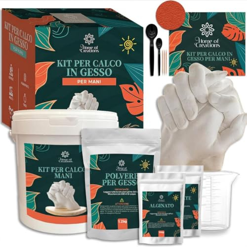 Home of Creations DIY Hand Casting Kit | Gips Gieten Set for Handprints, Memory Moulds & Keepsakes | Create Lasting Memories | Perfect Gift for Him & Her | Mothers Day Gifts
