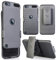 Nakedcellphone Schutzhülle mit Clip für iPod touch 7/6/5, gerippt, Hartschale, Gürtelholster, mit Ständer, Schwarz