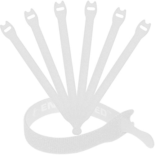 Reusable Cable Ties 1/2 x 8 (1.25cm x 20cm) - 30 Pack (White)