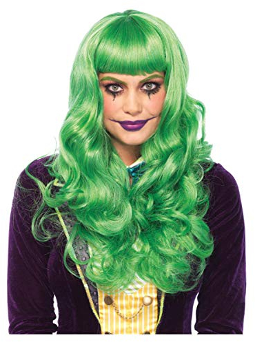 Horror-Shop Grüne Joker Damenperücke | Polyester/Polyamid | Langhaar