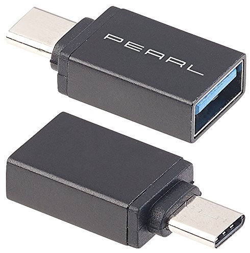 PEARL Adapter USBa USBC: 2er-Set USB-3.0-Adapter mit Typ-C-Stecker auf Typ-A-Buchse (USBadapter, USB-Adapter für USB-C-Steckplätze, Kabel für Externe Festplatte)