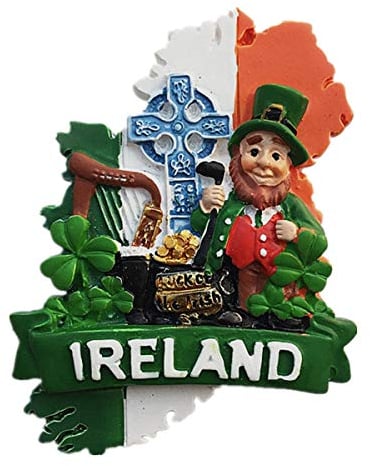 Irland 3D Kühlschrankmagnet, Heim & Küche Dekoration Magnetaufkleber Irland Kühlschrank Magnet Reise Souvenir Geschenk