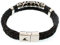 WAVEPIRATE® Echt Leder-Armband XO F Schwarz 20 cm Edelstahl-Parts in Geschenk-Box Surfer Männer Herren
