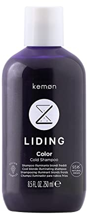 Kemon - Liding Color Cold Shampoo, Azione Anti-giallo per Capelli Biondi, Colorati e Decolorati a base di Giglio e Camomilla - 250 ml