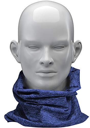 Uakeii Multifunktionstuch Herren Damen vielseitiger Mundschutz Halstuch Bandana Schlauchschal elastisch und atmungsaktiv (blau/schwarz)
