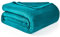 EHEYCIGA Kuscheldecke flauschig, weiche warme Fleecedecke 130x165 als Decke Sofa, Wohndecke oder Couchdecke überwurf, Türkis