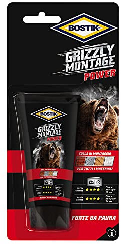 Bostik D6168 Power Schlauch 250 g Grizzly Montage Aufkleber, Weiß, 100 gr