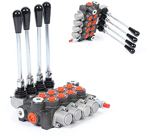 BJTDLLX Hydraulikventil Handhebelventil Steuergerät 4P40 Hydraulisches Wegeventil 4 Fach Adjustable Umschaltventil 40L