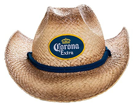 Herren Corona Extra Straw Beach Cowboy Hut mit gebogener Krempe Tan, Hellbraun, Einheitsgröße