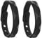 RedUp Far Infrared Negative Ions Wristband, partnerarmbänder Negative Ion Anti-Static Sports Bracelet, Lymph Drainage Magnetic Bracelet,Adjustable Silicone Sport armbänder (Schwarz 2PCS)